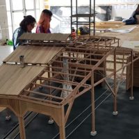 Una maqueta de arquitectura